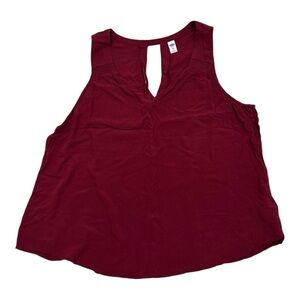 Old Navy Women's Deep Red Burgundy Sleeveless Top - Size XXL